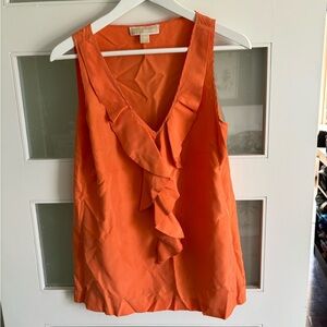 Michael Kors Silk Ruffle Top